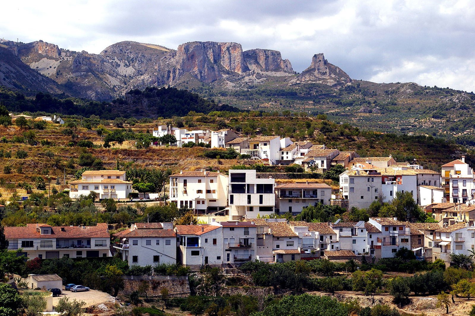 Benimantell desde la carretera roja