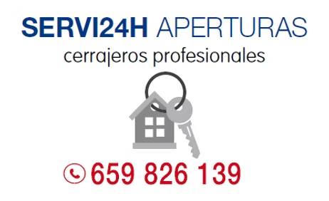 Tarjeta de Cerrajeros Servi24H Aperturas