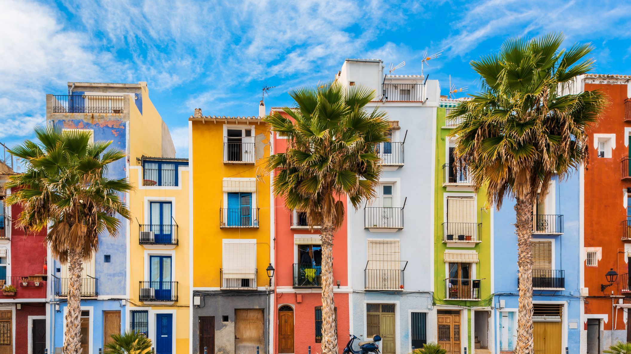 Casitas de colores de Villajoyosa playa